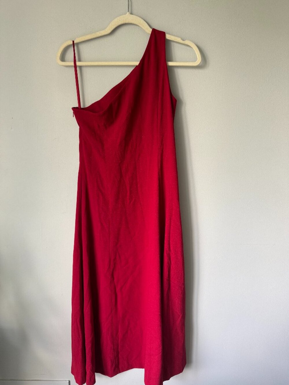 Together One Shoulder Red Dress Size 8 Petite